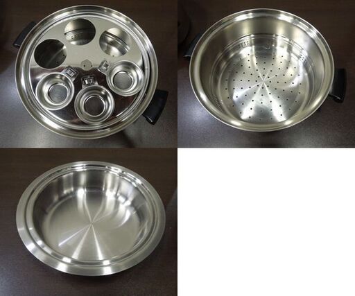Amway Queen 6L シチューパンセット 両手鍋 蒸し器 MULTI-PLY 18/8 USA製 調理器具 アムウェイ クイーン 札幌市 新道東店