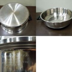 Amway Queen 6L シチューパンセット 両手鍋 蒸し器 MULTI-PLY 18/8 USA製 調理器具 アムウェイ クイーン 札幌市 新道東店の画像