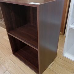 ★ジモティ割あり★  2段カラーボックス ブラック H60×D2...