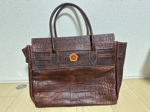 【希少】クロコ型押し　革　アインソフ　トートバッグ