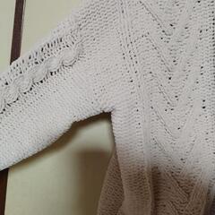 ざっくりニット　白　Мの画像