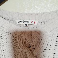 ざっくりニット　白　Мの画像