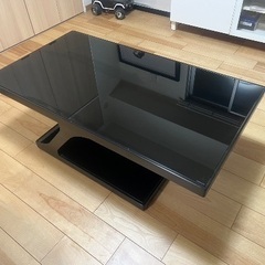 ※3/28まで※センターテーブル ガラステーブル TEMPERED GLASS ブラック