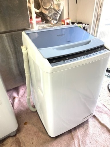 北九州市内配送無料　保証付き　日立 HITACHI BW-8WV A [ビートウォッシュ 全自動洗濯機 （8kg） ブルー]
