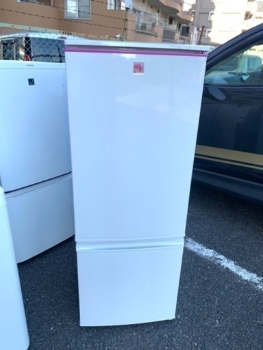 北九州市内配送無料　保証付き　シャープ 167l ２ドア冷凍冷蔵庫 SJ-17E1-KP