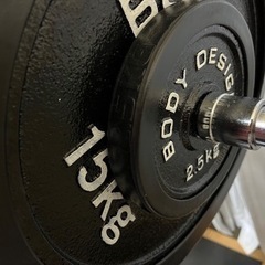 マルチプレスベンチ+ラバーバーベルセット100kg トレーニングジム　プロテイン　ホームジム　総重量100㎏　BODY DESIGN 美品　3/23、24、26 の画像