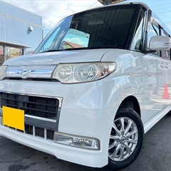快適なターボ車‼️月々9千円〜分割可❗️車検2年付き！【名義変更代込み】広い車内！大人気‼️ダイハツ タントカスタム☆HDDナビ付き☆走行中DVD観れます☆社外アルミ☆事故修復歴無し☆電動スライドドア☆ドライブレコーダー☆そのまま乗って帰れます！の画像