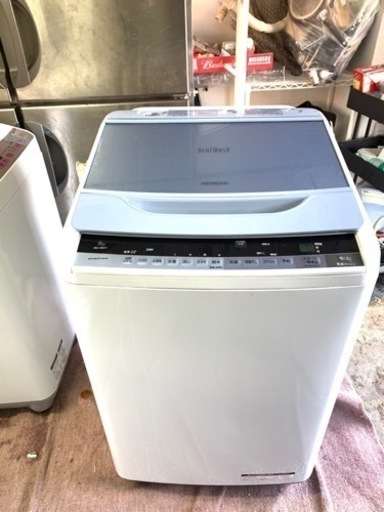 北九州市内保証無料　保証付き　日立 HITACHI BW-8WV A [ビートウォッシュ 全自動洗濯機 （8kg） ブルー]
