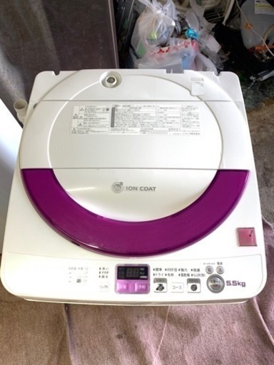 シャープ ５．５ｋｇ全自動洗濯機 ES-55E9 北九州市内配送無料　保証付き