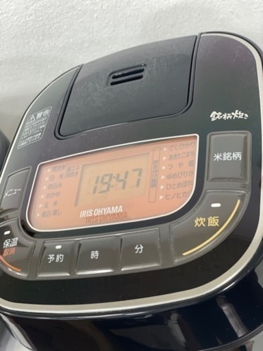 マイコンジャー炊飯器　3合炊き　IRIS OHYAMA 2020年 マイコンジャー炊飯器 3合 RC-BMA30-B ブラック