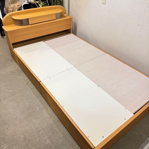  16535   引き出し付きセミダブルベッド   ◆大阪市内・東大阪市他 5,000円以上ご購入で無料配達いたします！◆ ※京都・高