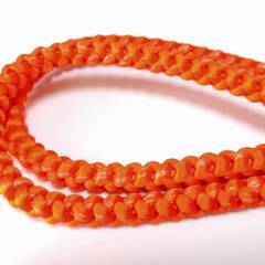 未使用　帯締め　オレンジ　丸組　　