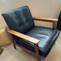 【今月中】1人がけソファ　黒　の画像