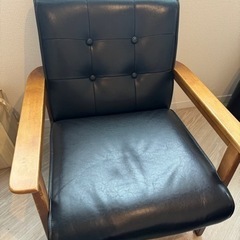 【今月中】1人がけソファ　黒　の画像