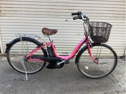 367  ヤマハ新機種電動アシスト自転車pas natura26インチピンクアルミボディー
