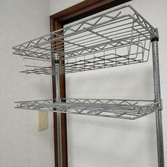 あげます　スチールラック　レンジ台　キャスター付きの画像