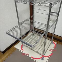 あげます　スチールラック　レンジ台　キャスター付きの画像