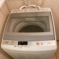 全自動洗濯機　AQUA  7.0kg家電.  取説付き　完動品　家電 洗濯機の画像