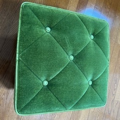 【値引可能】カリモク60 オットマン　モケットグリーン