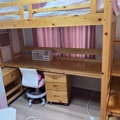 家具　システムベッド　学習机
