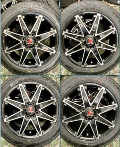 「商談中」㉔155.65.14  新品ダンロップタイヤ4本と中古ホイールとナット付き
