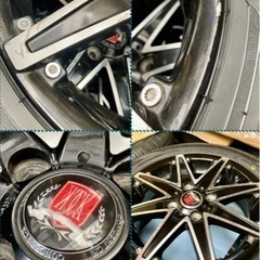 商談中」㉔155.65.14 新品ダンロップタイヤ4本と中古ホイールとナット付き