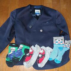 子供用品 １２５サイズ　白黒袋