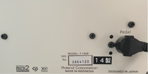 美品 Roland 電子ピアノ F-130R-WH 2014年製
