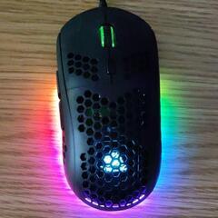 美品 ゲーミングマウス 5ボタン 有線 RGB 軽量 説明書 パ...