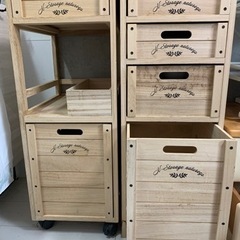 家具 収納家具 キャビネット キャスター付きの画像