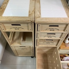 家具 収納家具 キャビネット キャスター付きの画像