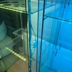 イケア　コレクションキャビネット　デトルフ　2個セット　照明付きの画像