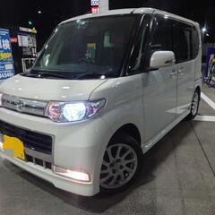 タントカスタム RS ターボ！☆キーフリー、左側パワースライドドア、ナビ、バックカメラ、ETC、アルミホイール(タイヤ山あり)☆ フル車検付き(R8.3) 全コミ総額23万円！！の画像