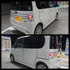 タントカスタム RS ターボ！☆キーフリー、左側パワースライドドア、ナビ、バックカメラ、ETC、アルミホイール(タイヤ山あり)☆ フル車検付き(R8.3) 全コミ総額23万円！！の画像