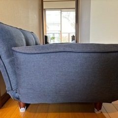 【無料】2人掛けローソファ　家具　ソファの画像