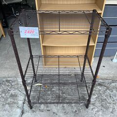 リサイクルショップどりーむ天保山店　No12375　スチールラック　メタルラック　ブラウン　おしゃれ棚　の画像
