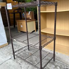 リサイクルショップどりーむ天保山店　No12375　スチールラック　メタルラック　ブラウン　おしゃれ棚　の画像