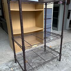リサイクルショップどりーむ天保山店　No12375　スチールラック　メタルラック　ブラウン　おしゃれ棚　の画像