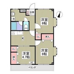 💙初期費用8万円！フリーレント1ヶ月！敷礼０！《3K》みどり市♦...