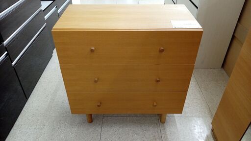 ★ジモティ割あり★ 株式会社良品計画 チェスト ナチュラル H83×D41.5×W80 クリーニング済み TJ4935