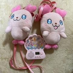 プリキュア  くるるんぬいぐるみポーチ　目覚まし時計の画像