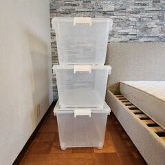 カインズコロ付き収納ケース3個の画像