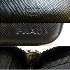 プラダ　メンズ 二つ折り長財布　レザー　PORTAFOGLIO LAMPO　2M1220　NERO　ラウンドファスナー　ウォレット　カード入れ　PRADAの画像