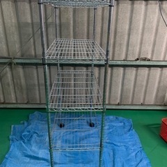 スチールメタルラック4段キャスター付きの画像