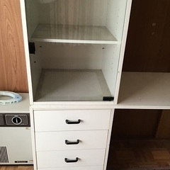 白机　引き出し　物入れ付きの画像