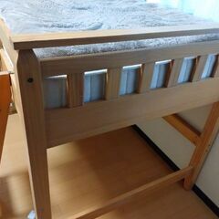 【決まりました！】値下げしました！木製ロータイプロフトベッド！たて206cm✕横106cm✕高さ113cmの画像