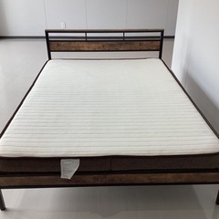 パイプダブルベッド【町田市再生家具】　233223