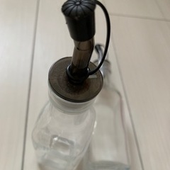 ビネガー　オイル　ガラスボトル　二個の画像