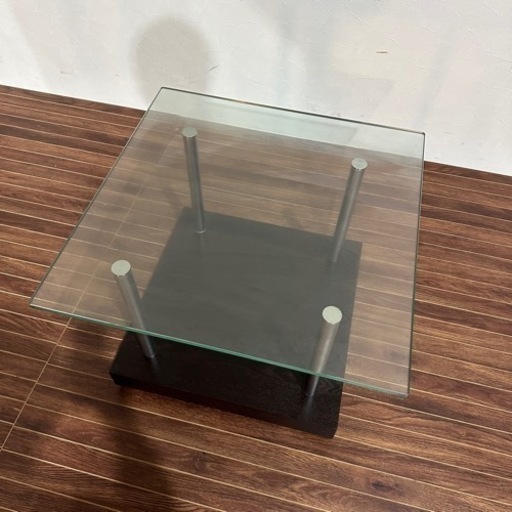 IDC大塚家具 ガラステーブル サイドテーブル