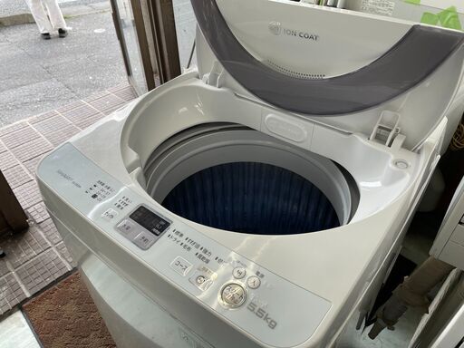 洗濯機の分解クリーニング行っています！配送設置込み　シャープ5.5K洗濯機　2017年製　分解クリーニング済み！！